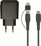 BIOnd Netzteil - with USB-C auf USB-C / micro-USB Kabel - 20 Watt - 3 A - PD, QC 3.0 - 2 Ausgabeanschlussstellen (USB, USB-C)