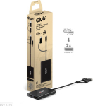Club3D Club 3D CSV-1478 USB-C til Dual DisplayPort aktiv adapter Sort