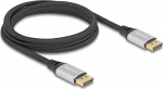 DELOCK DisplayPort Kabel 16K 60Hz 2m silver metal