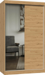 Topeshop Sliding wardrobe IGA 120cm, 1 mirror Dąb Artisan