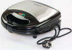 Brock SSM 2004 SS 3 in 1 Sandwich/Waffle Maker And Nutlet Makerl 750W, Black/Steel