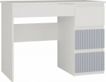 Topeshop Desk Topeshop Desk z 4 drawers, right, I'm passing by, 98x51x76 cm, white, niebieski