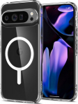 Kaitse&uuml;mbris Ultra Hybrid (MagFit), Google Pixel 9 Pro, l&auml;bipaistev valge MagSafe ringiga, Spigen