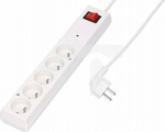 Jonex Power Strip Surge Protector PS-5PF z Filter 5-sockets z/u 10A 5m /OMY 3x1/ White