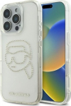 Karl Lagerfeld KLHCP16XHKHDCELT IML Rhinestones Karl Head Case for iPhone 16 Pro Max 6.9" / transparent