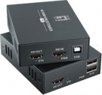 LevelOne HDMI Extension kit Cat5/6 4K/60Hz 100m schwarz