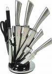Elitehoff ZESTAW 9 ELEM. KITCHEN KNIVES W STAND Z SHARPENER I WITH SCISSORS E-6265