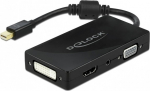 DELOCK Mini DP 1.2 Adapter > VGA/HDMI/DVI/Audio Bu 4K passiv