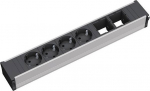 Bachmann CONI 4xSchuko & 2xEmpty, Power strip - ALU -