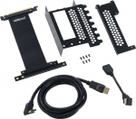 CableMod vertical graphics card holder with PCIe x16 Riser Kabel, 1x DisplayPort, 1x HDMI - schwarz
