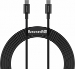 Cable USB Baseus USB-C - USB-C 2 m Czarny (BSU2850BLK)
