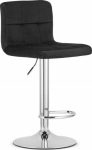 Leobert PROT stool - black velvet / chrome base