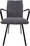 Chair EDDY with armrests, grey