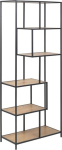 Shelf SEAFORD 77x35xH185cm, wild oak/black