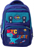 Lean Children's School Backpack with Chest Strap Dinosaur Navy Blue 41x30x16 cm