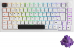 AKKO Akkogear 5075B Plus-S Black on White V3 Lavender RGB gaming keyboard