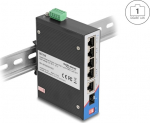 Delock Switch - industrial - 4 x 10/100/1000 (PoE+)