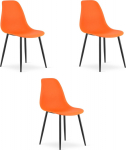 Leobert Krzesło WAT orange / black legs x 3