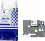 Tape BROTHER TZE-221 9mm x 8m black on white replacement