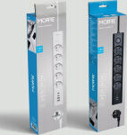 TIROSS MORRE POWER STRIP 5G 2xUSB, 2xUSB-C,1.5m