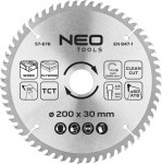 Neo Circular saw blade, widiowa, 200 x 30 mm, 60 teeth