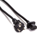Power Cord IEC C13 EU Plug Black