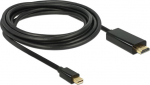 DELOCK Displayport Kabel mini DP -> HDMI St/St 2.00m schwarz