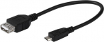 Vivanco kaabel microUSB - USB OTG 0.15m (45298)