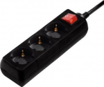 Pikendusj. Hama 3-Way, Switch, 3m, Black