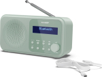 Sharp DR-P420(GN) Tokyo Portable Digital Radio, FM/DAB/DAB+, Bluetooth 5.0, USB or Battery Powered, Aquamarine Green | Sharp