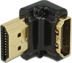 DELOCK HDMI Adapter A -> A Bu/St 90&deg; below 4K Metallgeh&auml;use