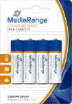 BATTERY LITHIUM MIGNON AA 1.5V/4PCS MRBAT154 MEDIARANGE