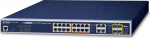Planet IPv6/IPv4, 16-Port Managed, 802.3at POE+ Gigabit Ethernet