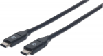 MANHATTAN USB Kabel 3.1 C -> C St/St 1.00m 3 A schwarz