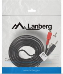 Cable Lanberg Jack 3.5mm - RCA (Cinch) x2 2m czarny (CA-MJRC-10CC-0025-BK)