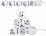 REV Power Socket Strip Supraflex white, 1.4m Extension 0015520115