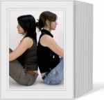 1x125 Daiber Passepartouts 13x18 white/grey line