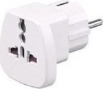 MicroConnect Universal Travel adapter white, work to UK, US, DK, CH, IT