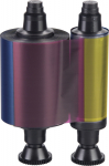 Evolis Half-panel color ribbon &ndash; YMCKO - Gelb, Cyan, Magenta - print tape (Farbe, Half-panel)