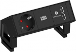 Bachmann DESK 2 - Steckdosenleiste - Wechselstrom 250 V - Eingabe, Eingang GST18/3 - output terminals: 1 (2 x USB, Typ F)