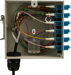 AFLHYPER Din Rail box loaded with 6 x LC Duplex Multi Mode
