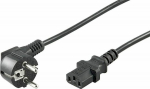 MicroConnect Power Cord CEE 7/7 - C13 10m, Angled Schuko, Black, 10A