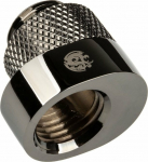 Bitspower X-Cross Adapter G1/4 Zoll AG auf G1/4 Zoll IG - 5mm Versatz, shiny black