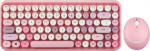 Perixx 11673 - Kabellos - RF Wireless - membrane Key Switch - QWERTY - Pink - Wei&szlig; - Mouse included