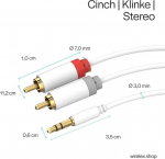 Shiverpeaks Audio Klinkenkabel 3.5mm auf 2xCinchStecker 1.5m