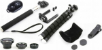 Selfie stick Xrec Set Selfie 5w1 - Stand / 3x Lens / Pilot / Monopod / Uchwyt