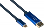 Alcasa Good Connections Adapterka SmartFLEX USB-C an DP1.2 blue 2m