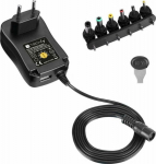 Techly Laptop Adapter Techly Universal Adjustable AC Adapter 3-12V 2.25A 27W USB 5V 1A