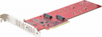 StarTech.com Dual M.2 PCIe SSD Adapter Card, x8 / x16 Dual NVMe or AHCI M.2 SSD to PCI Express 4.0, Up to 7.8GBps/Drive, For 2242/2260/2280/22110mm PCIe M-Key M2 SSDs, Bifurcation Required - PC/Linux Compatible (DUAL-M2-PCIE-CARD-B) - Interface adapter -