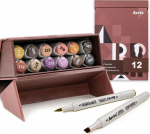 Double-sided Marker Pens ARRTX Oros, 12 Colours, earth tone shade